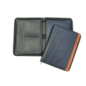AC58 COMPENDIUM BLACK COW LEATHER WITH TAN EMU TRIM