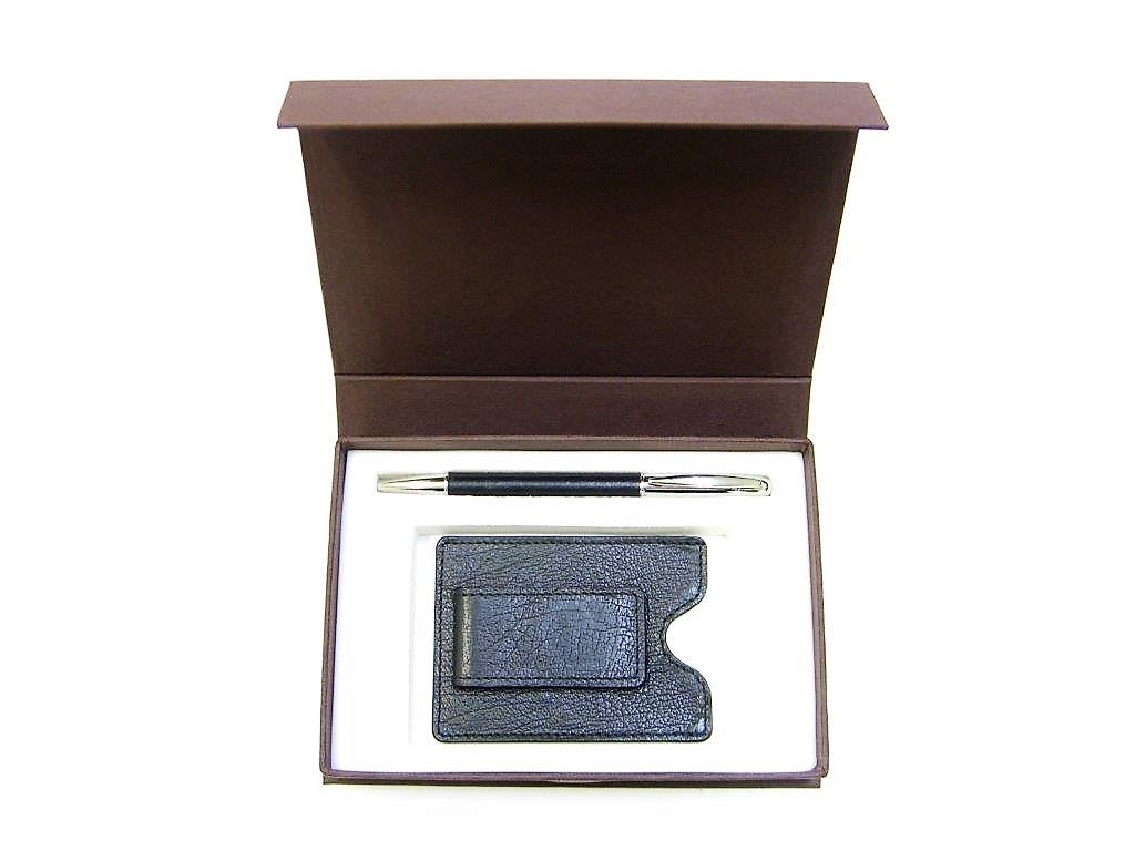 kw3 money clip pen kangaroo leather gift set kw3
