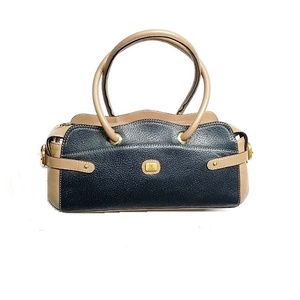 KP2172 Ladies Navy/Beige Kangaroo leather Bag