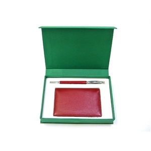 VW1 Card Holder & Pen Cow leather Gift Set