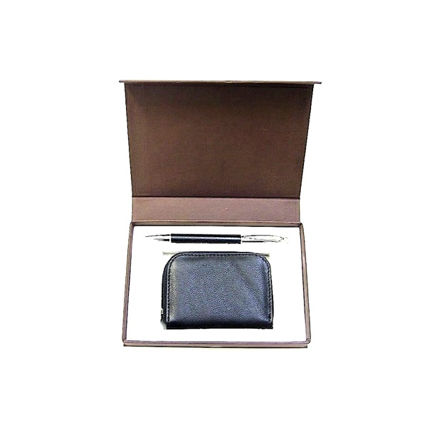 VW72 Coin Purse & Pen Cow leather Gift Set