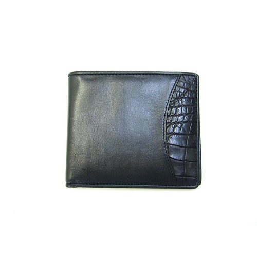 1003CP Black crocodile and cow leather