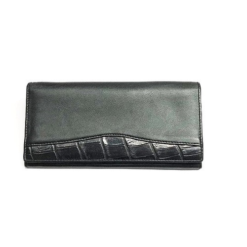 2087CP Black Crocodile and cow leather