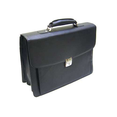 AC15 Briefcase Black Genuine leather