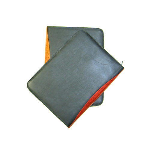 AC56 Compendium Black Cow leather with Tan Emu trim