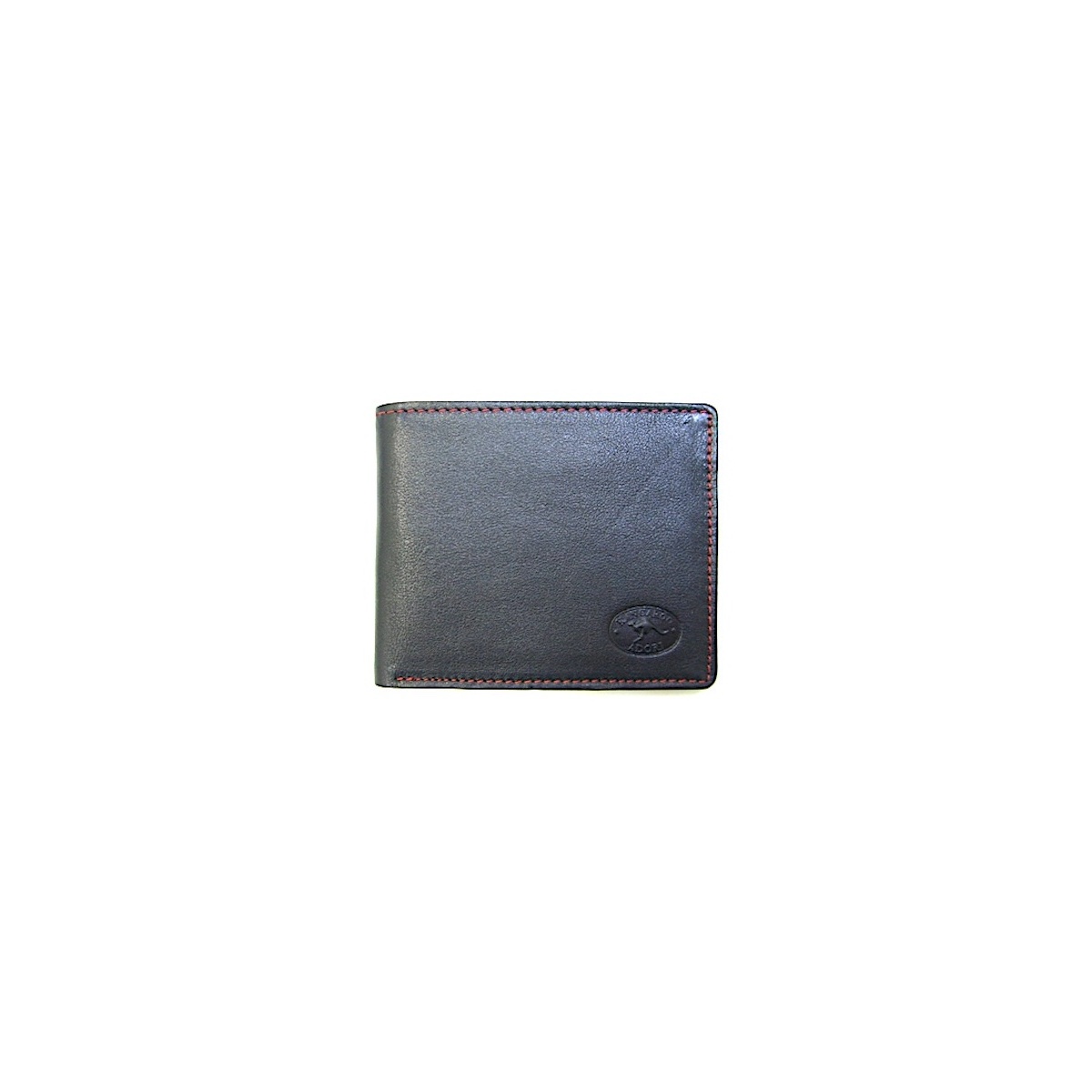 KWC2094 Black kangaroo leather Red Contrast stitching