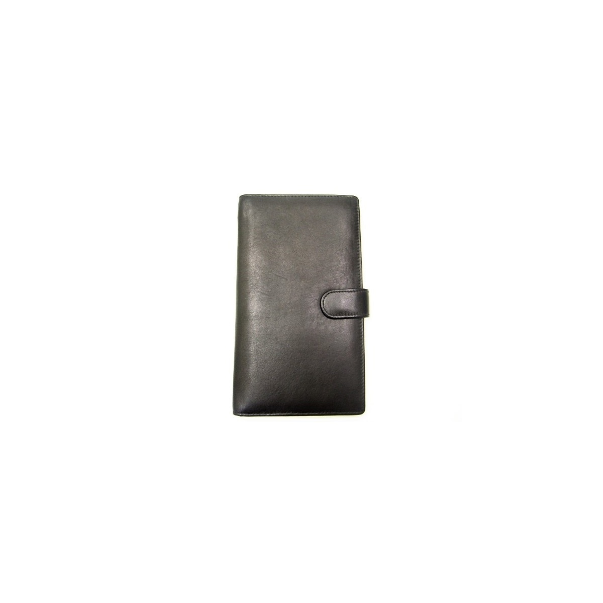VW3164 Passport Wallet Black Cow leather