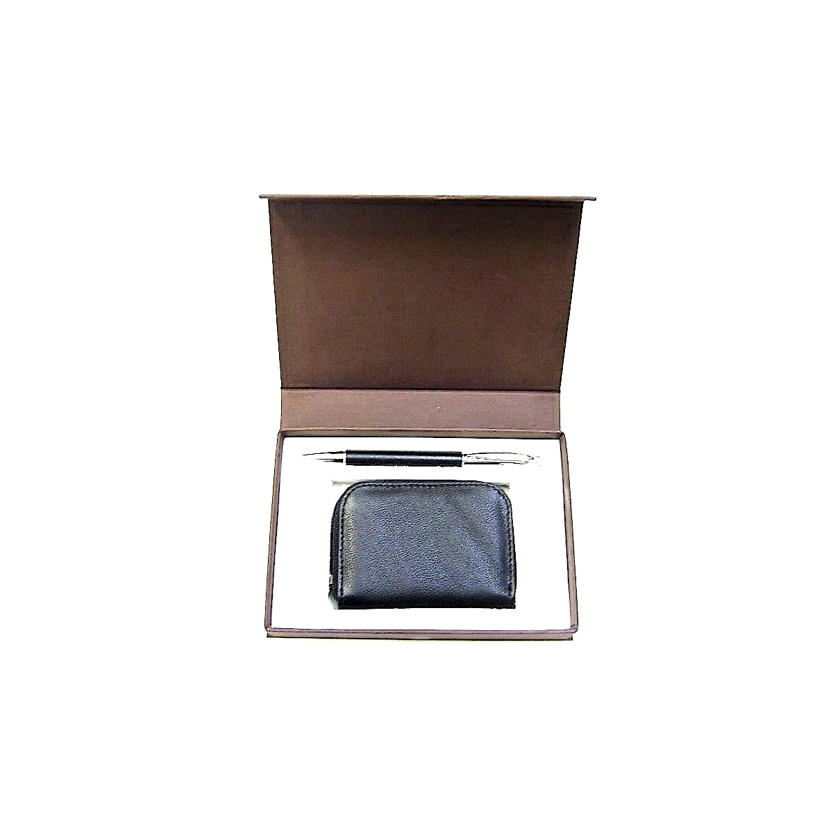 VW72 CoinPurse&Pen Black Cow leather Boxcolour Black